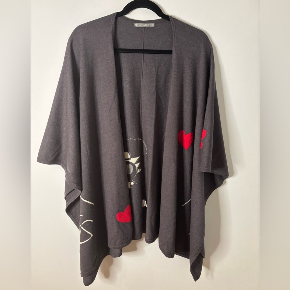 Eric Alexandre Gray Poncho - Picture 3 of 10